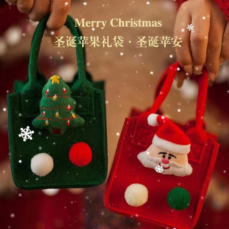 

Christmas Gift Bag Christmas Eve Apple Gift Box Felt Hand Bag