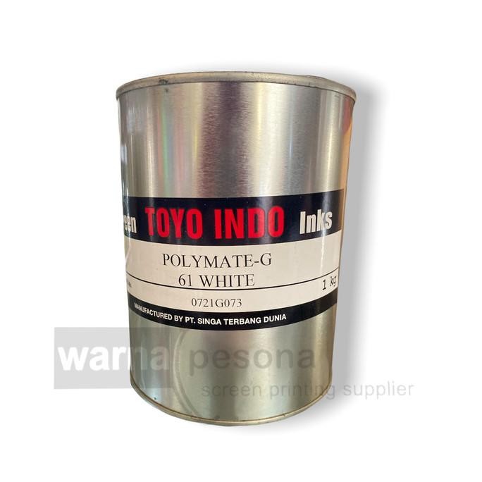 

Cat Tinta Sablon Plastik TOYO INDO POLYMATE-G 61 WHITE PUTIH 1/2 Kg H32T