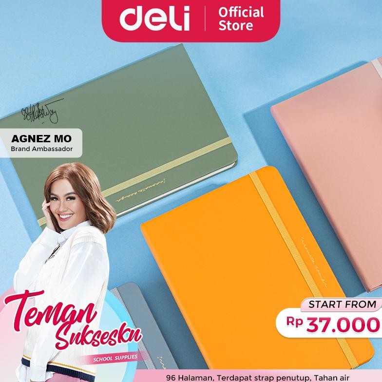 

Murah Deli Leather Cover Notebook / Buku Catatan Cover Kulit A5 96 Lembar Warna Pastel 22295 Premium