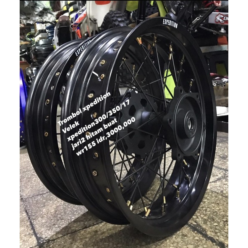 velg supermoto 300 350 WR155 velg wr expedition tromol cnc expedition