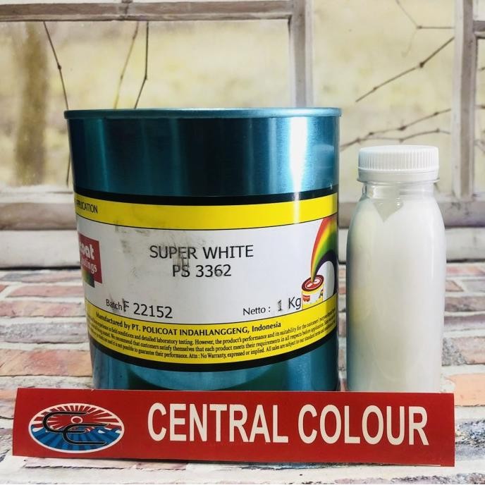 

Tinta Sablon Policoat Super White PS 3362 Basis Minyak - 500GR H32T