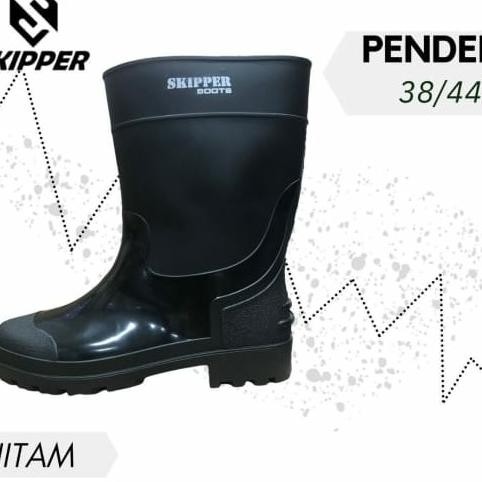 Sepatu Boots Karet Skipper Rain Boot Dek Pria Wanita Anti Air