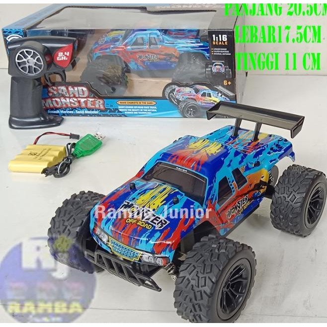 Rc Mobil Remote Control Jeep Sand Monster 1:16 - Rdr1041