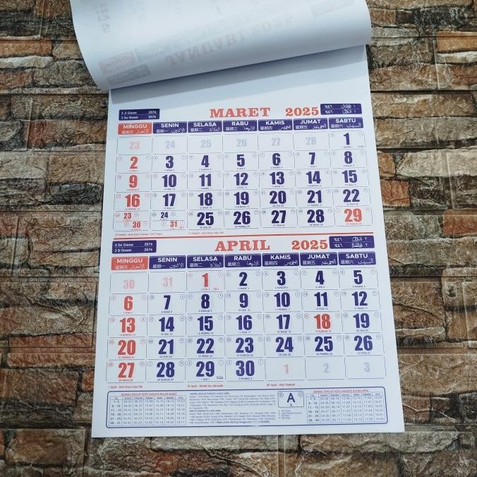 

1 Pak (100 Set) Kalender Kerja Dwibulan Blangko Kualitas Premium