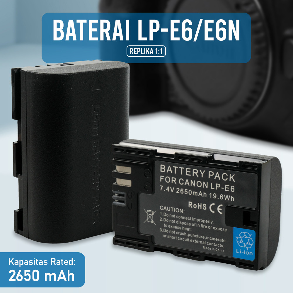 Baterai Kamera Canon EOS 5D LP-E6/E6N 2650mAh (Replika 1:1)  CNBT02BK