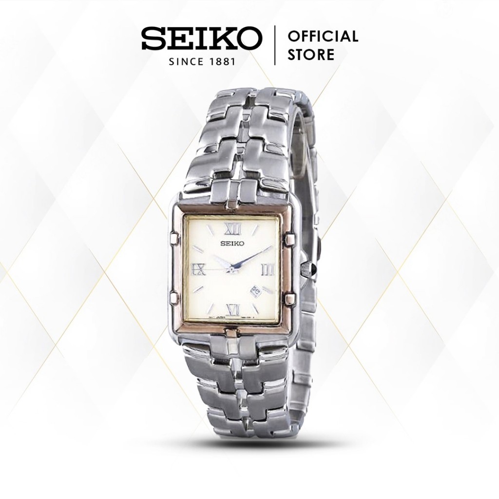 Jam Tangan Pria Seiko Classic Quartz SXE879 SXE879P1 Kotak Seiko Tank Original