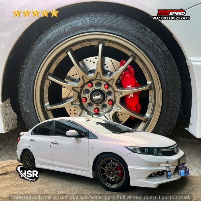 Velg Mobil Racing Honda Civic Ring 18 Paket Velg Plus Ban HSR Boroko