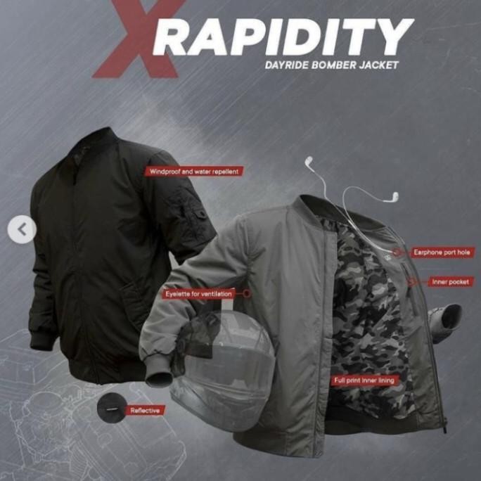 Jacket Bomber Eiger Riding X Rapidity Jaket Motor - Original BS76
