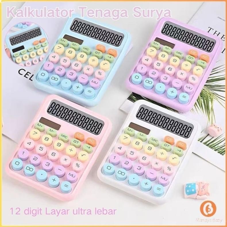 

Ready Penjual LokalBesar Keyboard Kalkulator Macaron Multicolor Pastel Kalkulator Kalkulator Tenaga Surya 12 Digit Layar Ultra Lebar Murah