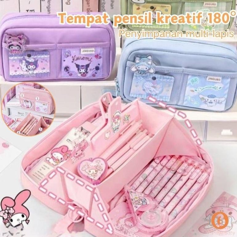 

Ready Penjual LokalKotak Pensil Bukaan Besar 180 / Tas Penyimpanan Alat Tulis Siswa Kapasitas Ekstra Besar / Kotak Alat Tulis Sanrio Lapis Ganda Murah