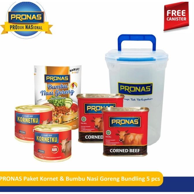 

Pronas Paket Kornet & Bumbu Nasi Goreng Bundling 5 Pcs Free Canister Original Dan Terpercaya