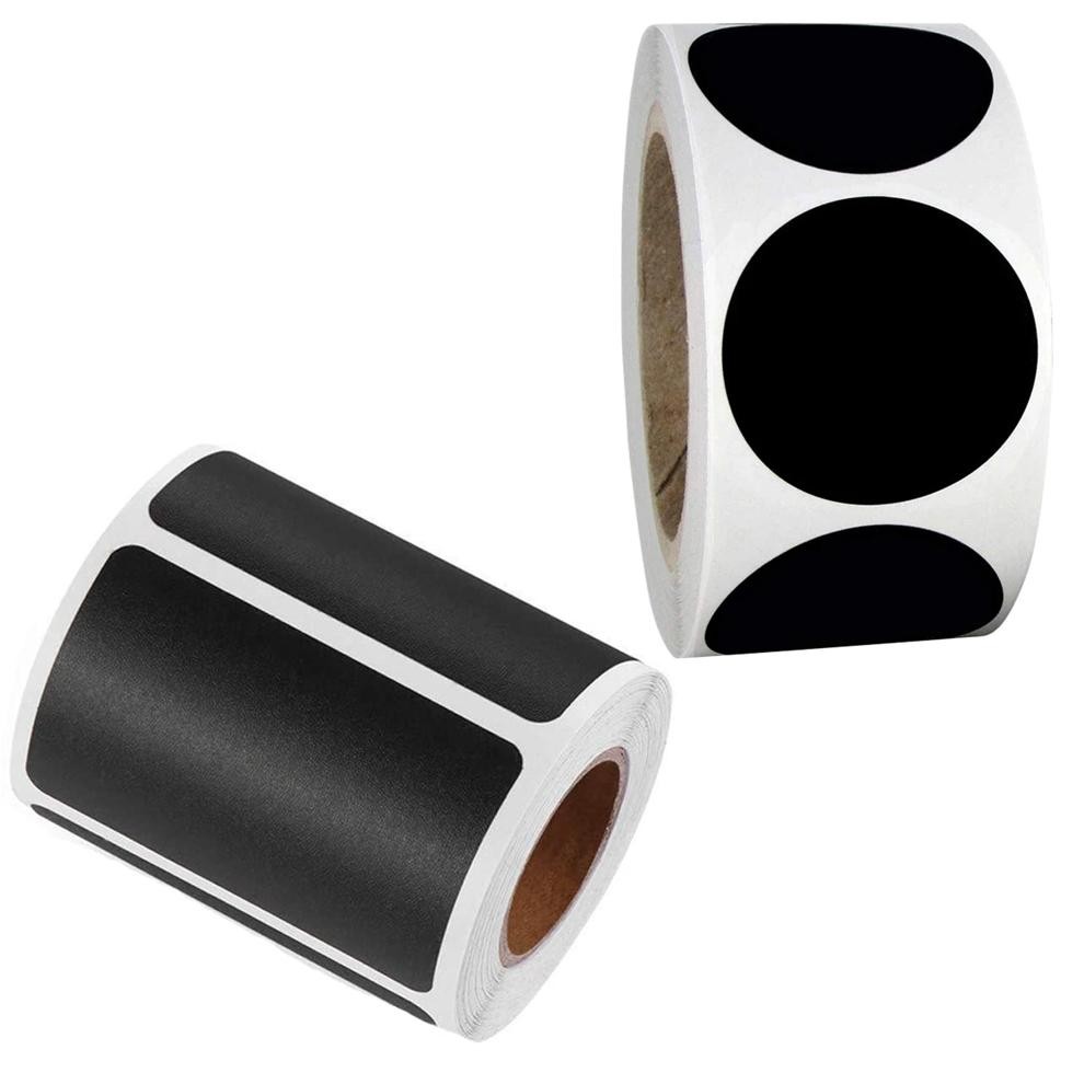 

Gd-12 120Pcs Chalkboard Label Stiker Hitam Roll Lebel Stiker Label Tulisan Stiker Label Blackboard