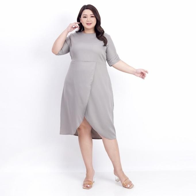 DRESS WANITA JUMBO OVER BIG SIZE DRESS TERUSAN PESTA KERJA KONDANGAN 031 BAJU HAMIL KASUAL FORMAL KO