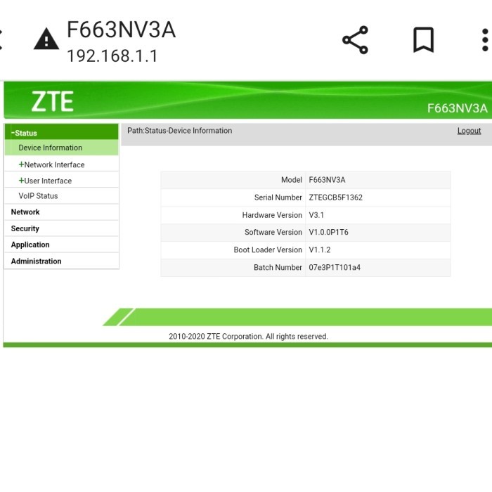 TERBARU Modem ont onu F663 XPON
