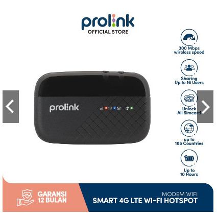 TERBARU Prolink Mobile WiFi Hotspot 4G LTE N300 Modem Wireless Router + TELKOMSEL (Kartu Simpati/AS)