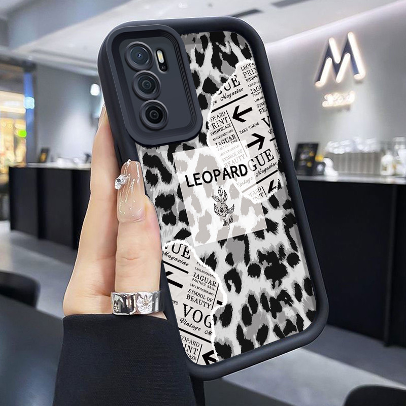 Casing Hp Untuk OPPO A16 OPPO A16s OPPO A54s Case Casing HP pola Motif macan tutul Kasing anti-jatuh