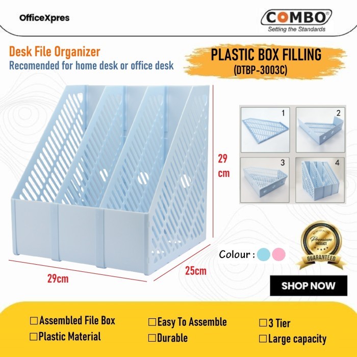 

TERLARIS! Plastic Box Filling 3 Tier / Box File Plastik / Dokumen Box Rakit 3003