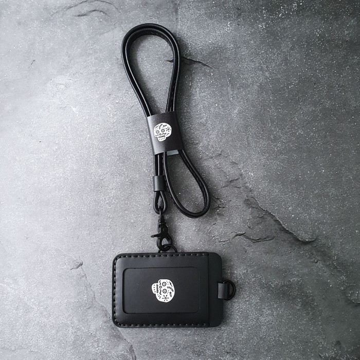 

BDS MAVERICK - Mens Leather Lanyard ID card Holder , double view