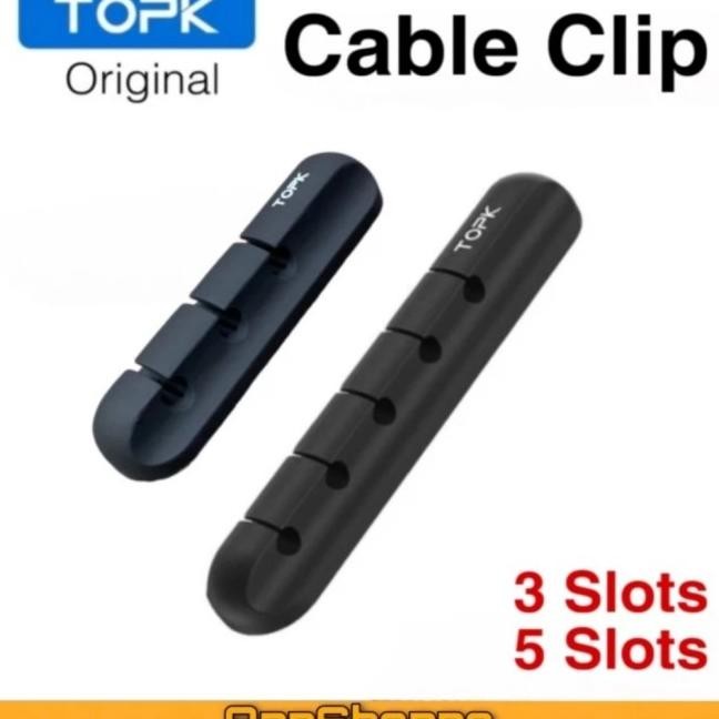 

Topk Cable Organizer Clip Silicone Wire Management Winder Desktop