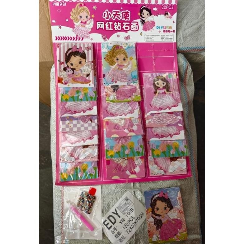 

If56 Diamond painting Set 20pc Lembaran Teplak Lebar Hemat