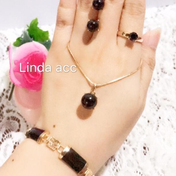 ORIGINAL set giok giok hitam asli batu giok asli bu-100