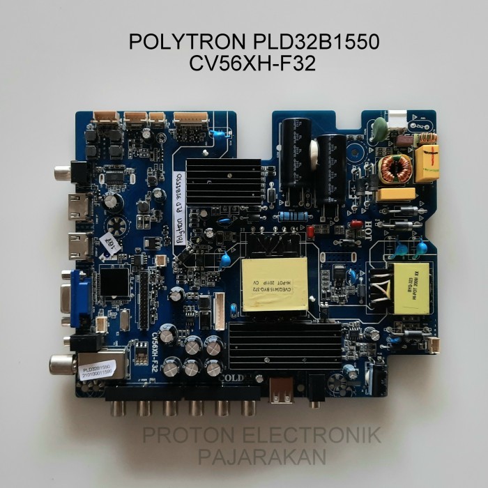 MAINBOARD LED TV POLYTRON PLD 32B1550 PLD32B1550 MESIN PCB CV56XH-F32
