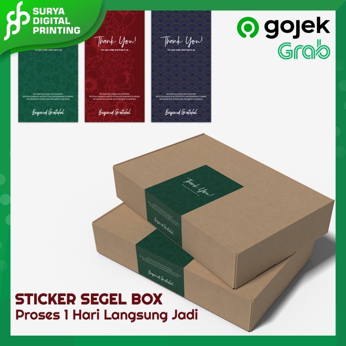 

Sticker Segel Box Persegi Segel Kemasan Hampers Box Stiker Kotak