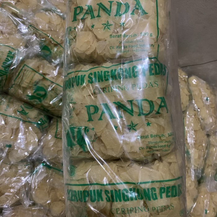 

Kerupuk Singkong Ceriping Pedas Cap Panda 5 kg 1 Bal 10 Bungkus @500gr