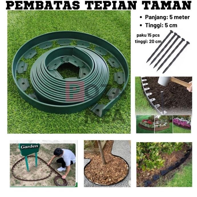 

BEBAS ONGKIR - Pembatas tepian rumput | Pembatas taman panjang 5 meter Premium