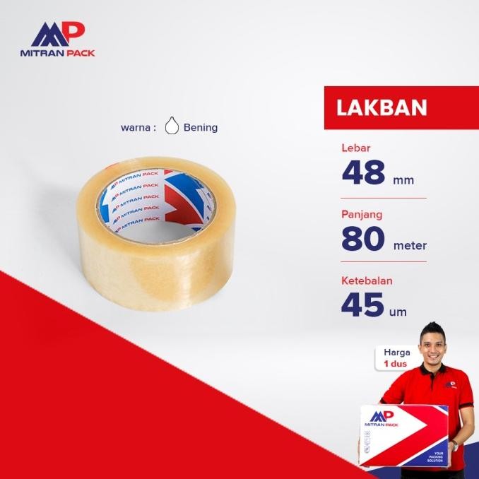 

(CG) Lakban Bening / Coklat 90 yard FULL x 48 mm / 2 inch Mitran Pack