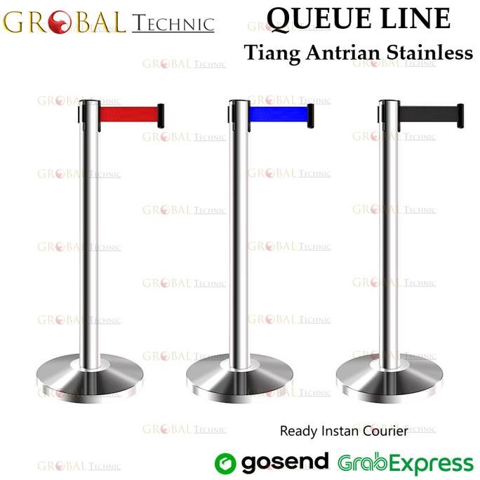 

TERMURAH - Standing Barrier Queue Line 2M / Tiang Pembatas Antrian Stainless