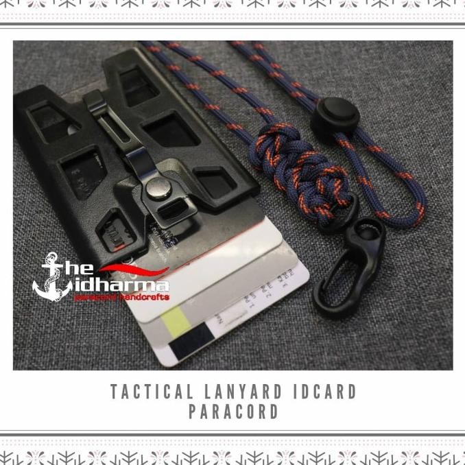 

Lanyard ID Card Holder Clip Metal 4 Kartu Tactical