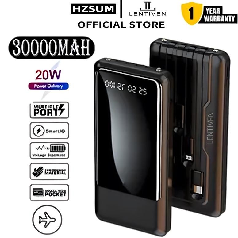 Powerbank Fast Charging Hzsum 30000 Mah Mini With Fast Charging Bhplus Powerbank Murah Wireless