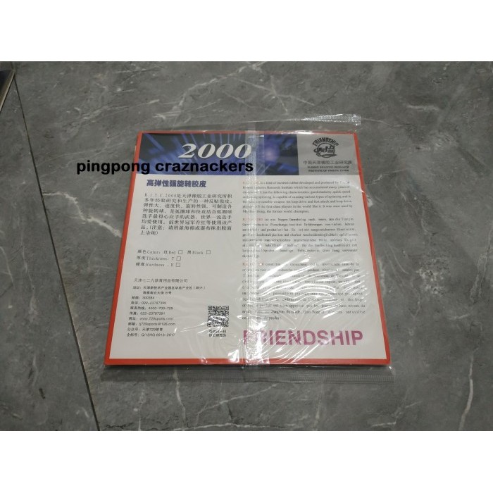 Karet 729 Tenis Meja Tack Speed Ritc 2000