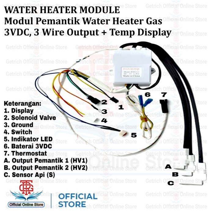 @#@#@#] Modul igniter pemantik kompor Gas LPG Water Heater Dryer FHS-L1