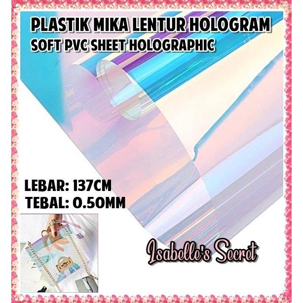 

Ready oke] Plastik Mika PVC Lentur Rainbow Bahan Pouch Lebar 137cm Tebal 0.50mm