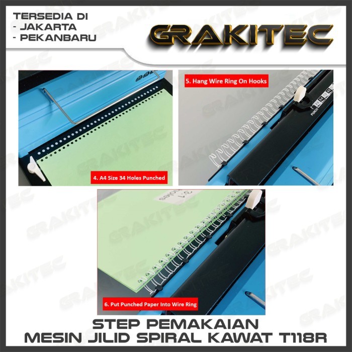 

Mesin Jilid Spiral Kawat A4 T118R Td-13 Td-130 Grakitec Terlaris