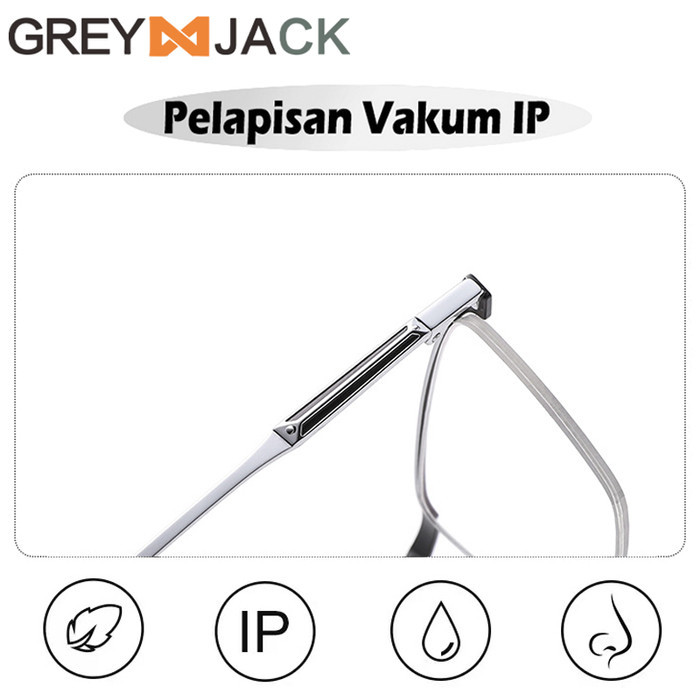 Grey Jack Frame Kacamata Style Half Frame Simple Bisa Minus New 98312