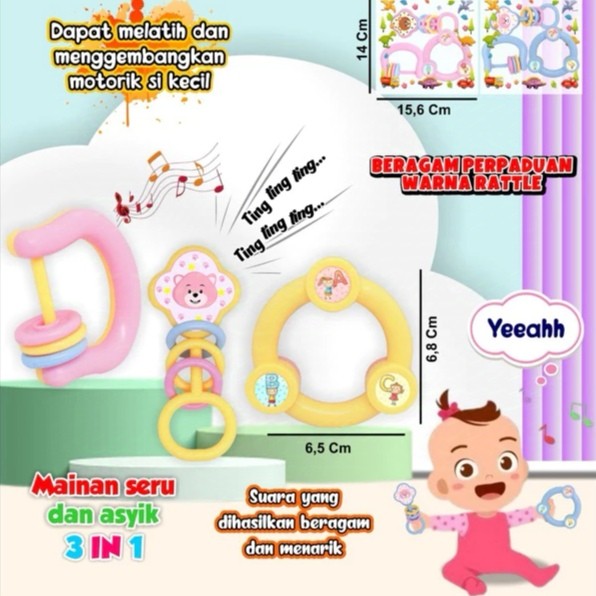 Mainan Kerincingan Bayi Set Isi 3pcs AR 50