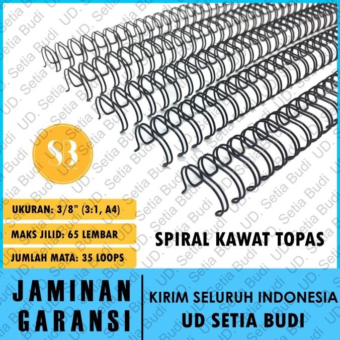 

Spiral Kawat Jilid / Binding Topas 3/8" ( 3:1 | A4 ) ( 100 Batang )