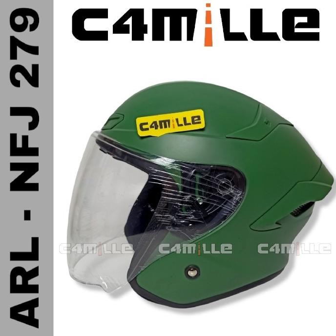 Helm Arl Nfj Kairoz 279 Solid Single Visor Half Face Sni