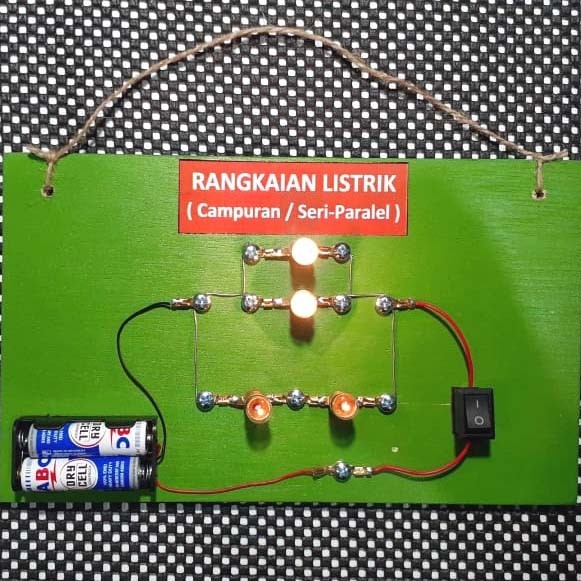 

Rangkaian listrik SERI PARALEL 4 lampu tugas keterampilan sekolah