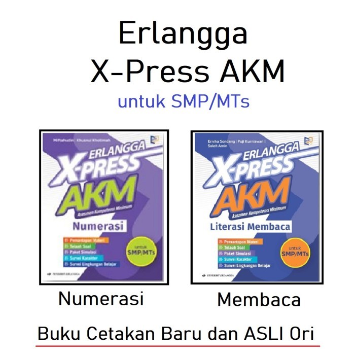

Buku Erlangga X-Press AKM SMP Literasi Membaca dan Numerasi