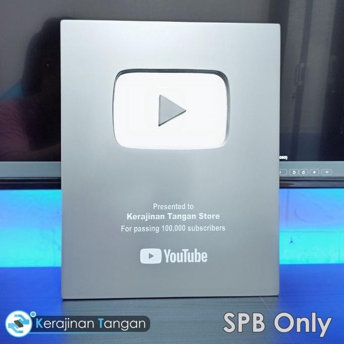 NEW Ready Silver Play Button Youtube Replika Custom