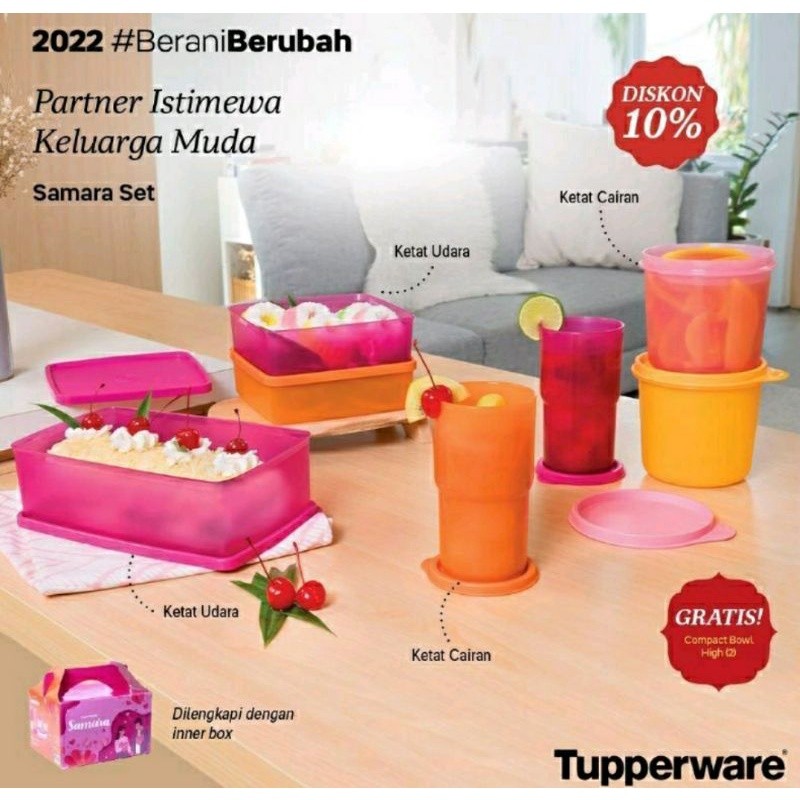KULITAS TERBAIK- samara set tupperware (ready)