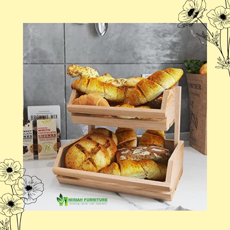 KULITAS TERBAIK- Rak Buah Minimalis Kayu Jati Belanda