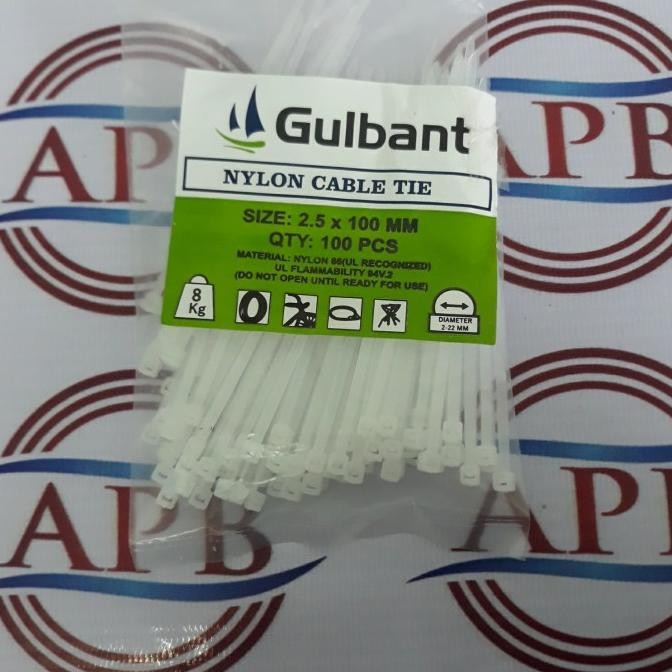 

~^~^~^] Gulbant - Kabel ties 2,5 x 100 mm /100 pcs Putih