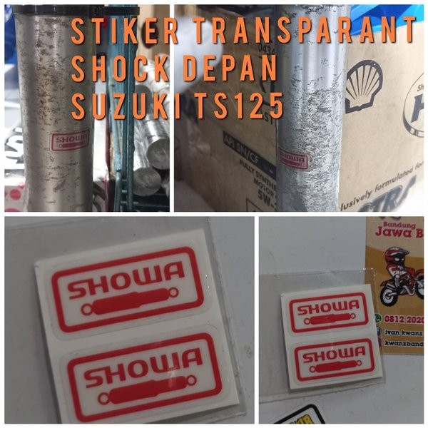 Stiker Showa Shock Depan Ts125 Stiker Bottom Shock Depan Ts125 Stiker Shock Depan Ts125 Barang Langk