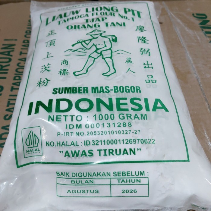 

Tepung Tapioka Liauw Liong Pit Cap Orang Tani / Sagu Tani(10X1Kg) Barangbaru