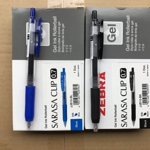 

TERLARIS - Pulpen Zebra Sarasa 0.5/0.7/1.0 - Hitam / Biru / per box / lusin